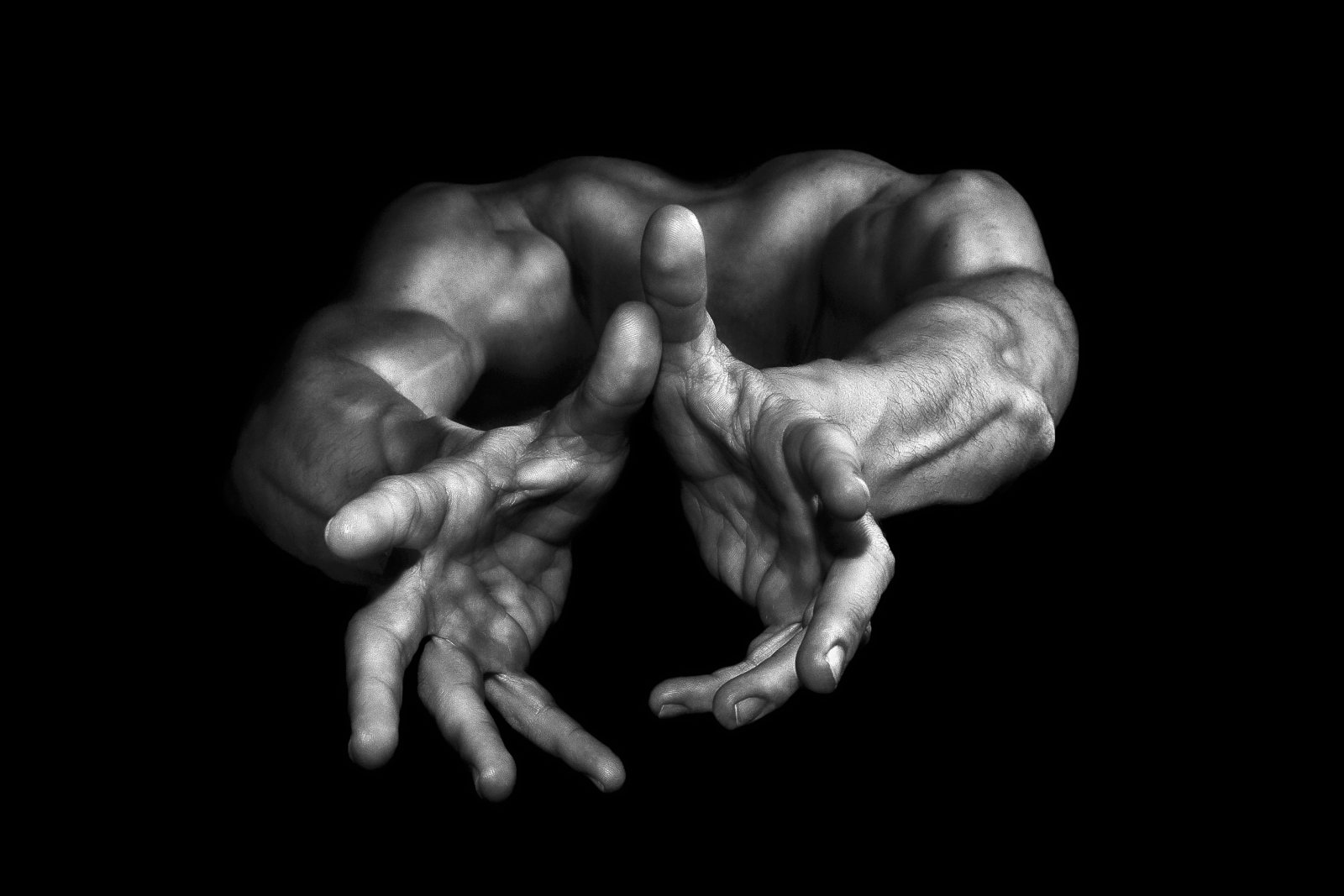 Manos entrelazadas — obra de Yoilán García